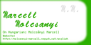 marcell molcsanyi business card